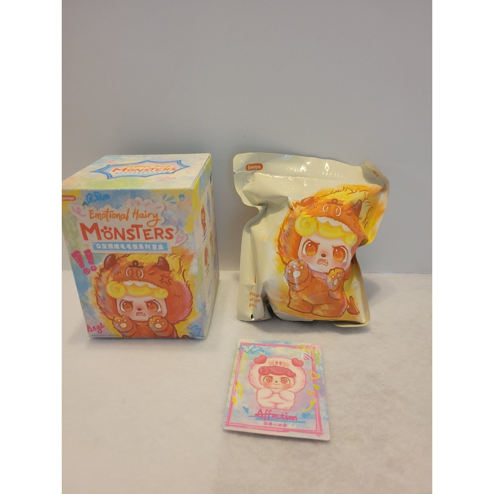 JOTOYS Emotional Hairy Monsters Affection Blind Box Card Confirmed Pink w/ Box